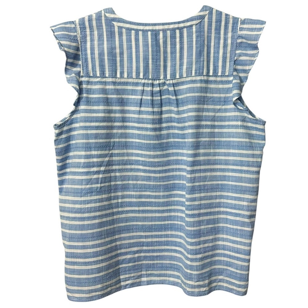 Talbots Linen Buoyant Stripe Shell Top Blouse - image 3